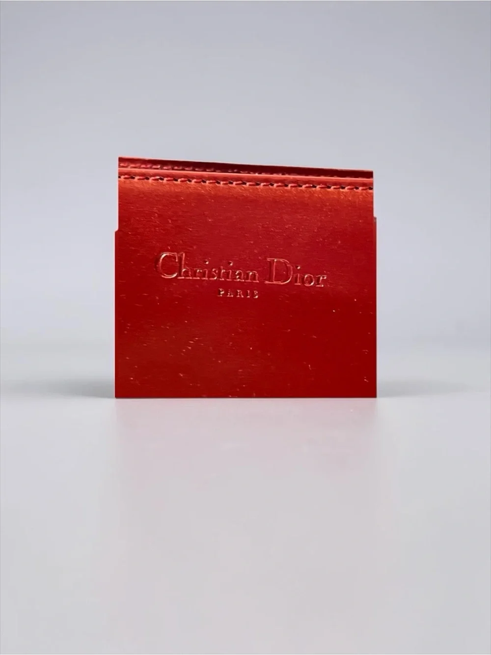 Christian Dior Red Polished Leather w Strap. Lady Dior. Dustbag